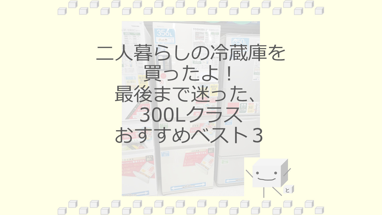 二人暮らし300Lクラス冷蔵庫